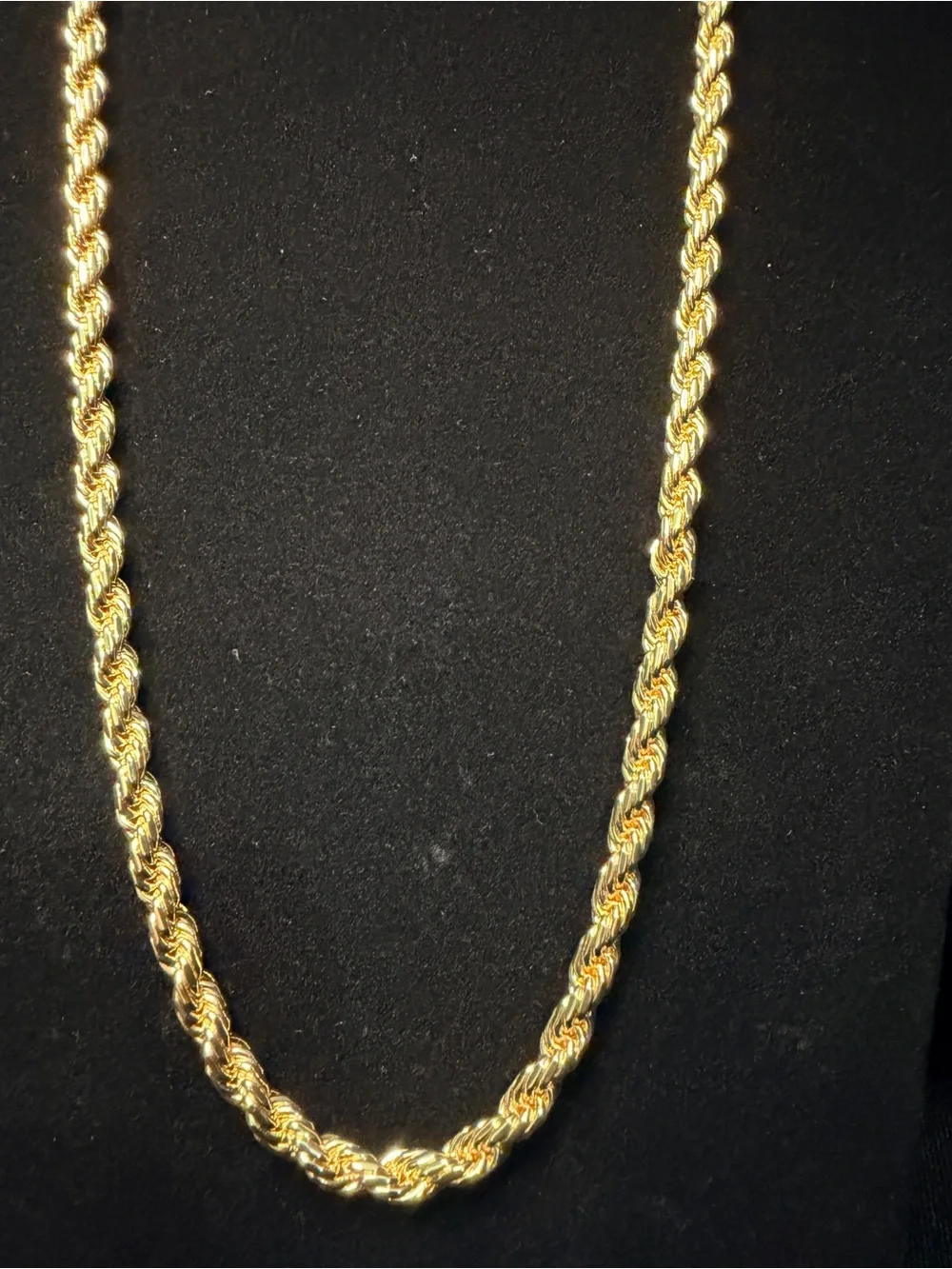 14K Stamped Gold Filled Rope Chain 22in 5.2MM Very Nice! Brand New
